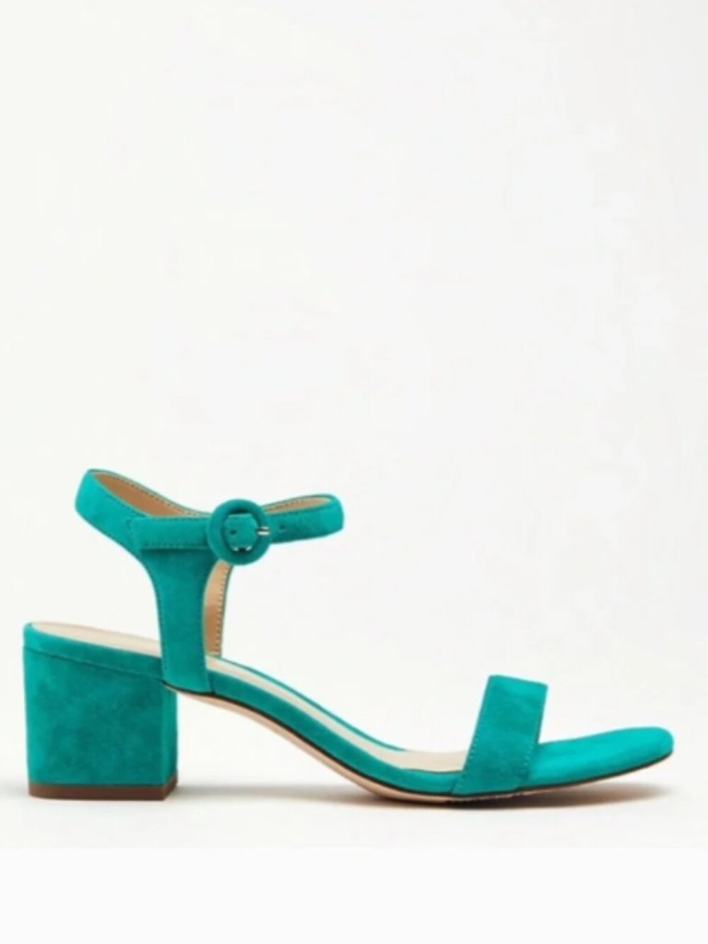 Ann Taylor Kennedy Block Heel Suede Sandel Size 7.5 Color: Pepper Green New